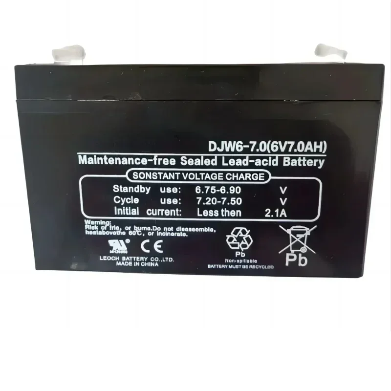 DJW6-7 6V 7.0AH 7000mAh بطارية تخزين عالية السعة للمركبات الكهربائية 6V7AH بطارية عربة أطفال لمركبات الأطفال