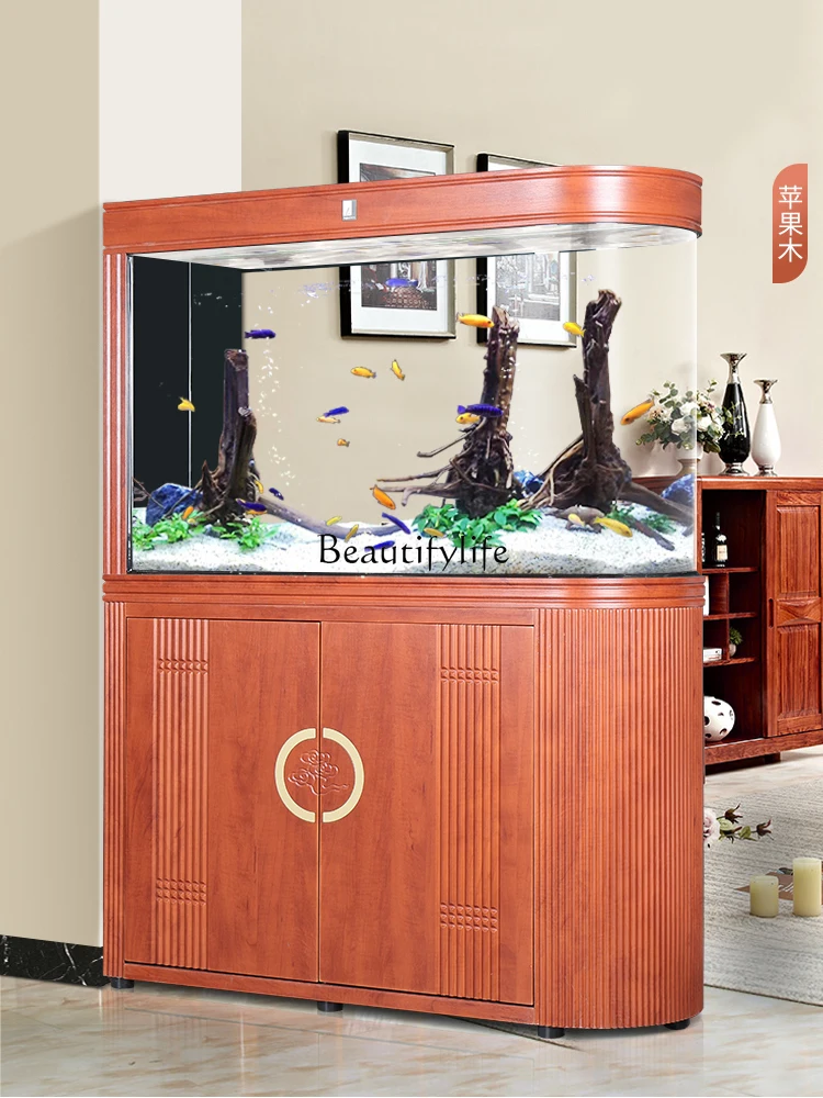 Living Room Large Aquarium Change Water Bottom Filter Screen with Cabinet