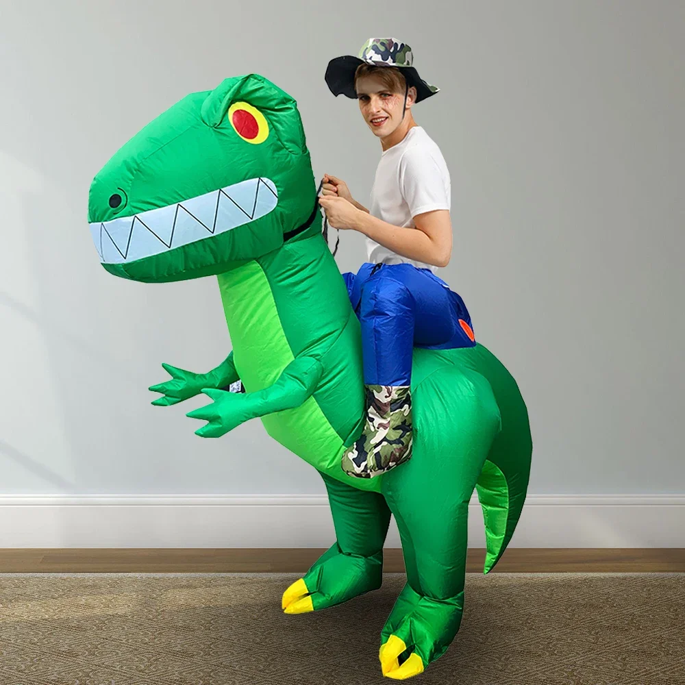 Kids Adults Inflatable Dinosaur Costume Anime Mascot Dress Suit Halloween Purim Christmas Party Cosplay Costumes for Boys Girls