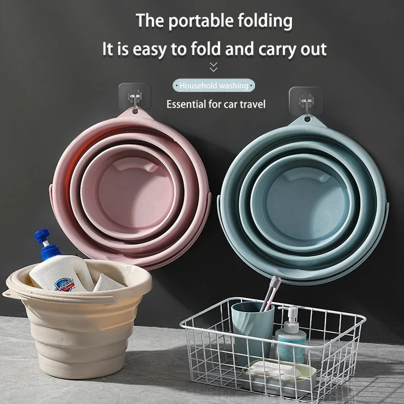 

Camping Supplies Folding Bucket Tourism Portable Pools Car Camping Accessories Folding Cube Squeeze Mop Washing Machine Bucket