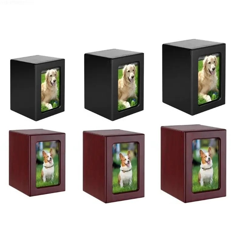 

Pet Cinerary Cremation Urn Casket Memorial Box Ashes Funerary Animals Pet Cats Dogs Funeral Supply Can Place Photo 85AC