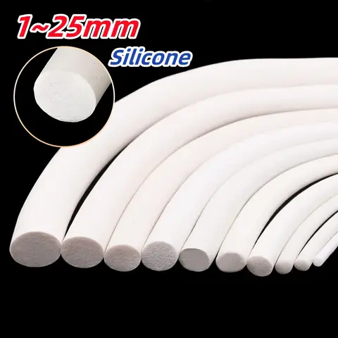 직경 1~25mm 실리콘 고무 발포 스트립 원형 스폰지 백커 로드 씰 스트립 VMQ 발포 코드