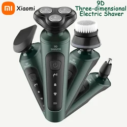 Xiaomi Electric Shavers Men Waterproof Wet Dry Use Electric Trimmer Razor Rechargeable Battery Rotary Shavers Machine Shaving