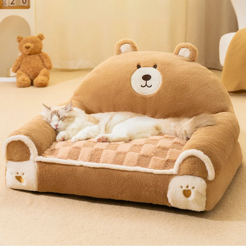 Super Warm Dog Bed Winter Dog Cat Sleeping Sofa Kennel Thickened Dog Cushion For Small Medium Large Dogs Chihuahua Teddy