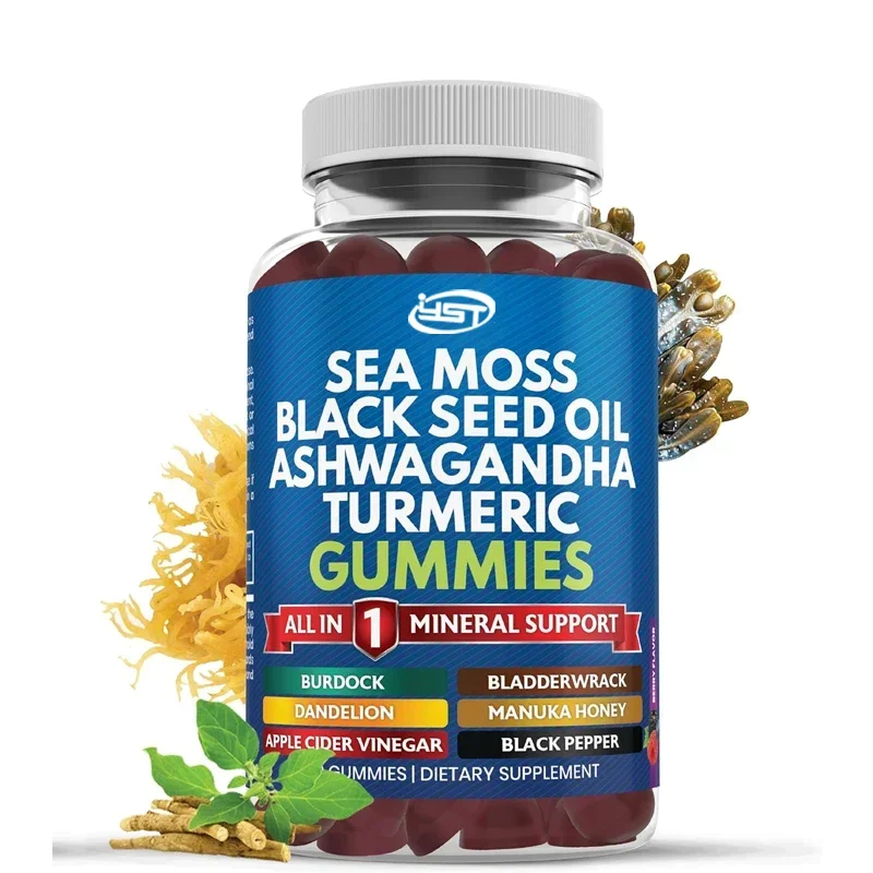 

Seaweed 3000mg Contains Colloidal Gold,Black Seed Oil, South African Drunken Eggplant, Turmeric, Bladderrack Burdock 60 Capsules