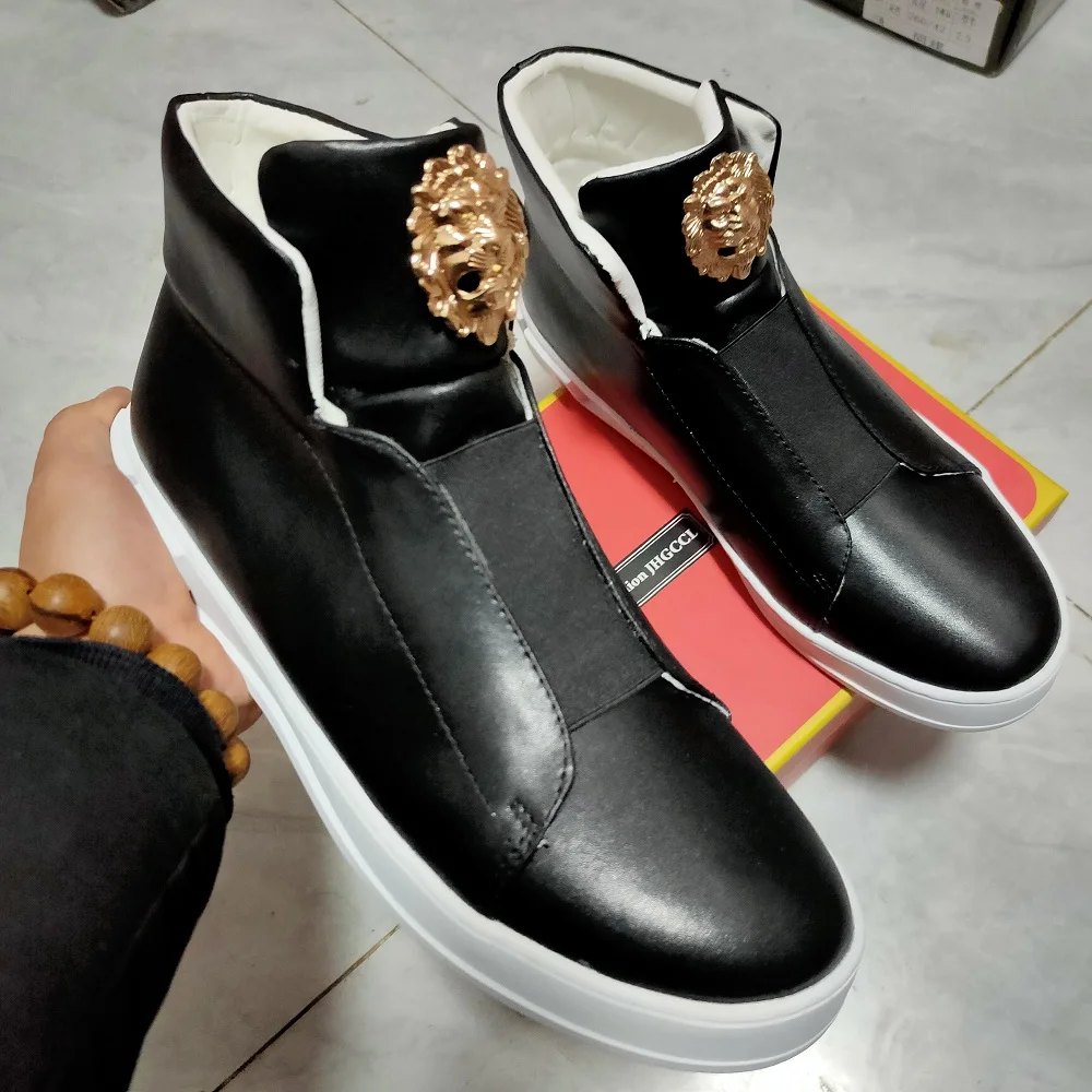Brand designer casual shoes New style of men\'s shoes high-top shoes platform shoes flat boots chaussure hommes кроссовки мужск