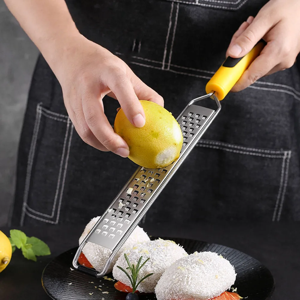

2pcs Stainless Steel Cheese Grater With Non-Slip Handle Multi-Purpose Kitchen Tool For Cheese Chocolate Lemon Vegetable Truffle