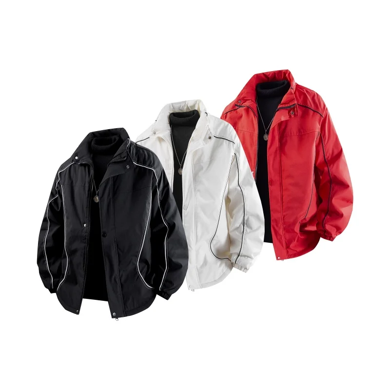 Herren-Winterjacke aus verdickter Baumwolle, lockere Passform, Oberbekleidung für kaltes Wetter, bequemer warmer Baumwollmantel
