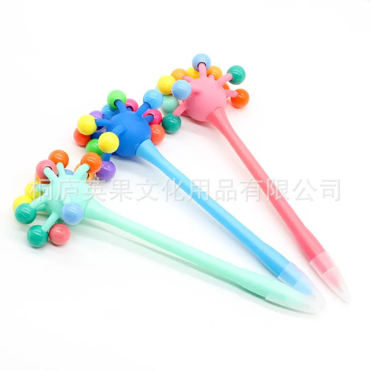 20PCS Pen   Creative Pinball Ball  Fun Styling  PVC Soft Pinball Advertising  Colorful Bead Pressure Reducing