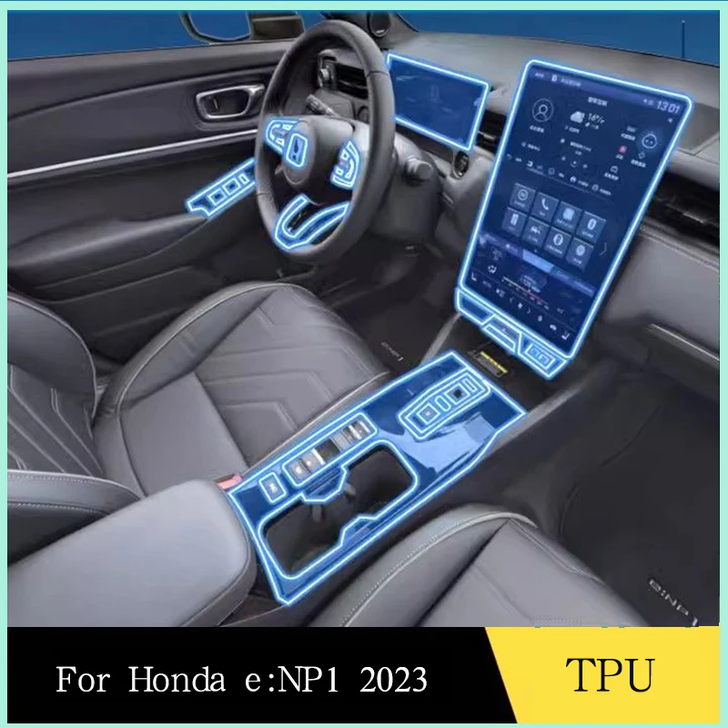 

For Honda e:NP1 2023 Car Interior Door Center Console Media Dashboard Navigation TPU Anti-scratch Protector Film