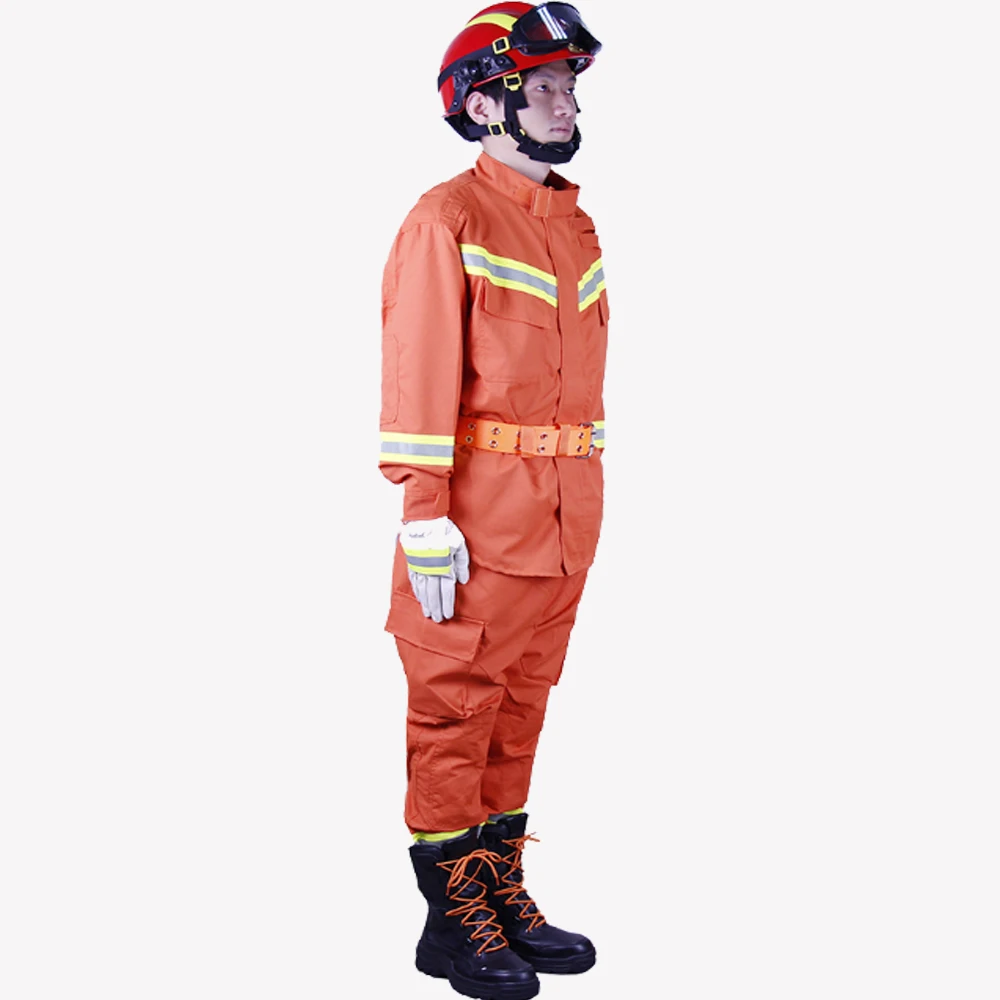 Europe Standard Firefighting Suit Workwear Clothing For Fireman Heat Retardant Fire Resistant Protective Uniform For Firefighter