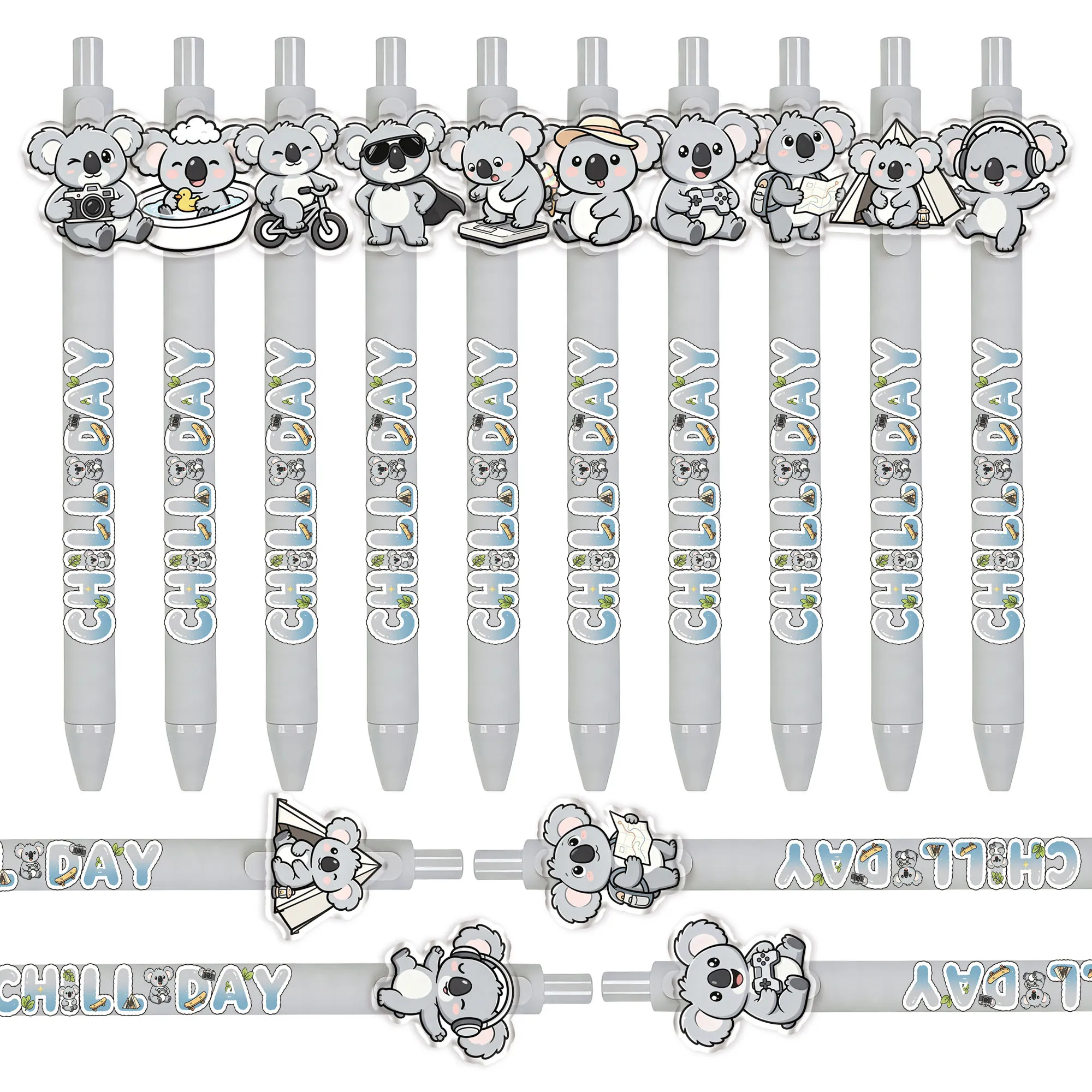 10/14 PCS Casual Posture Koala Roller Pens - Patterns Randomly Shaped