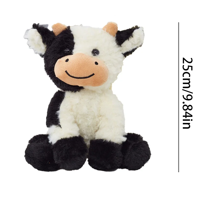 25 سنتيمتر لطيف وملون العجل الصغير ألعاب من نسيج مخملي دمية محشوة ناعمة على شكل حيوان لتزيين غرفة النوم عيد الميلاد هدية عيد ميلاد للأطفال