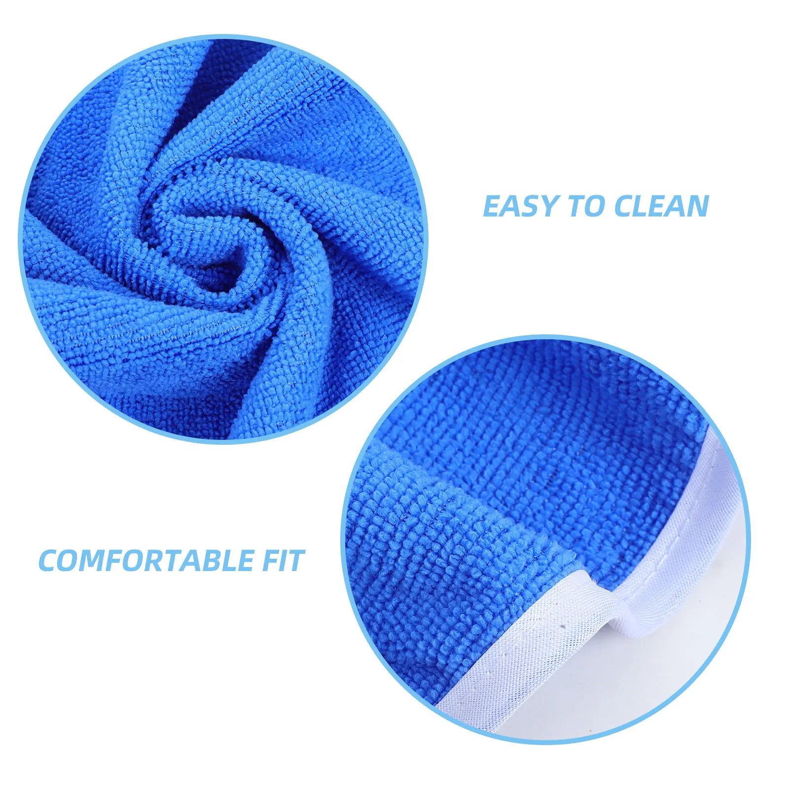 2Pcs Polyester Adult Bibs Double-Sided Warmth Unisex Dining Bibs for Seniors Disabled Food Eating Reusable Washable Protection