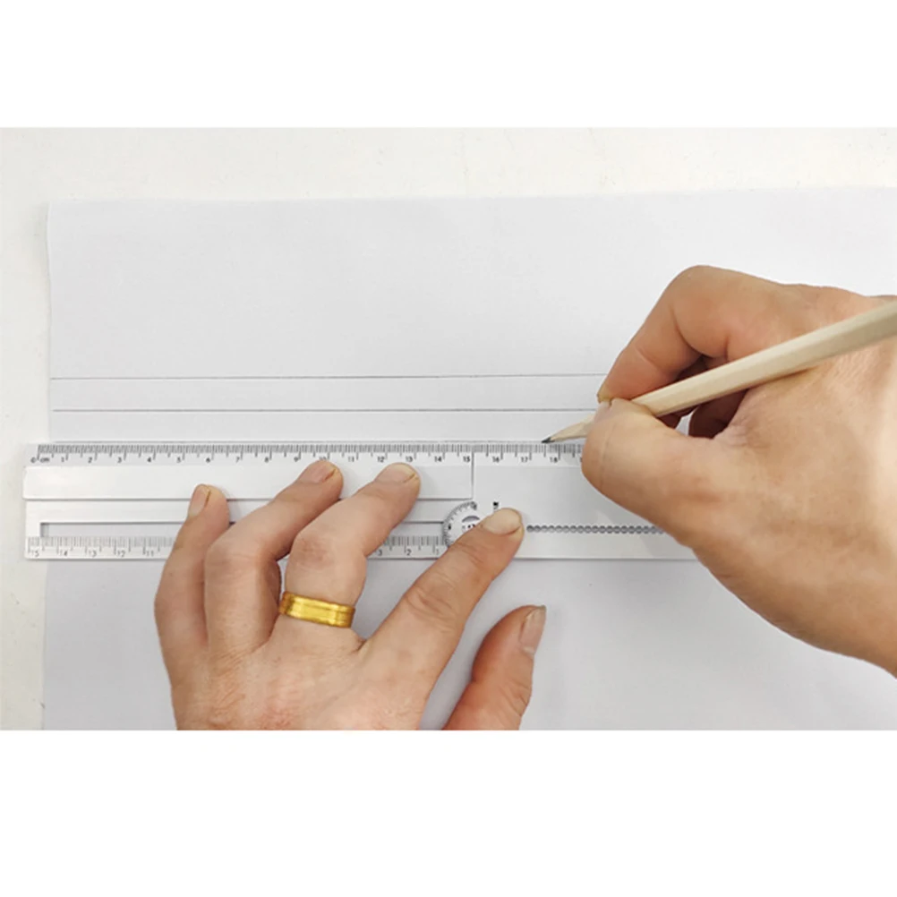 

Multifunctional Ruler Curve Metric Angle Measuring Tool Rulers Rotatable Arc Set