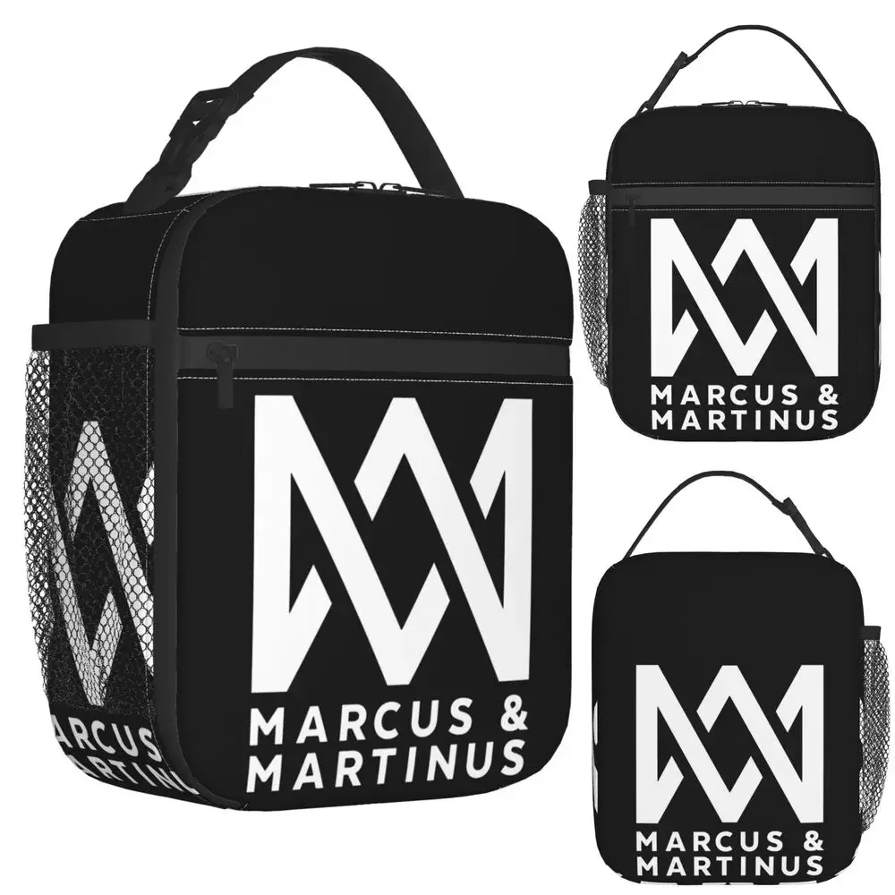 Marcus Martinus Logo Insulated Lunch Bag for Women Kids Portable Food Boxes Thermal Lunch Box Tote