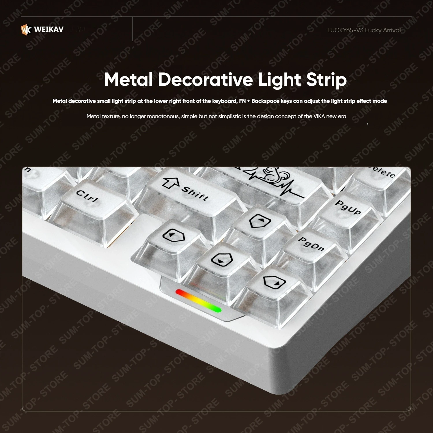 Weikav Lucky65 V2 NUT65 Wireless Aluminum Mechanical Keyboard Kit 65% RGB Bluetooth 2.4G Wired Game Keyboard Quick Disassembling