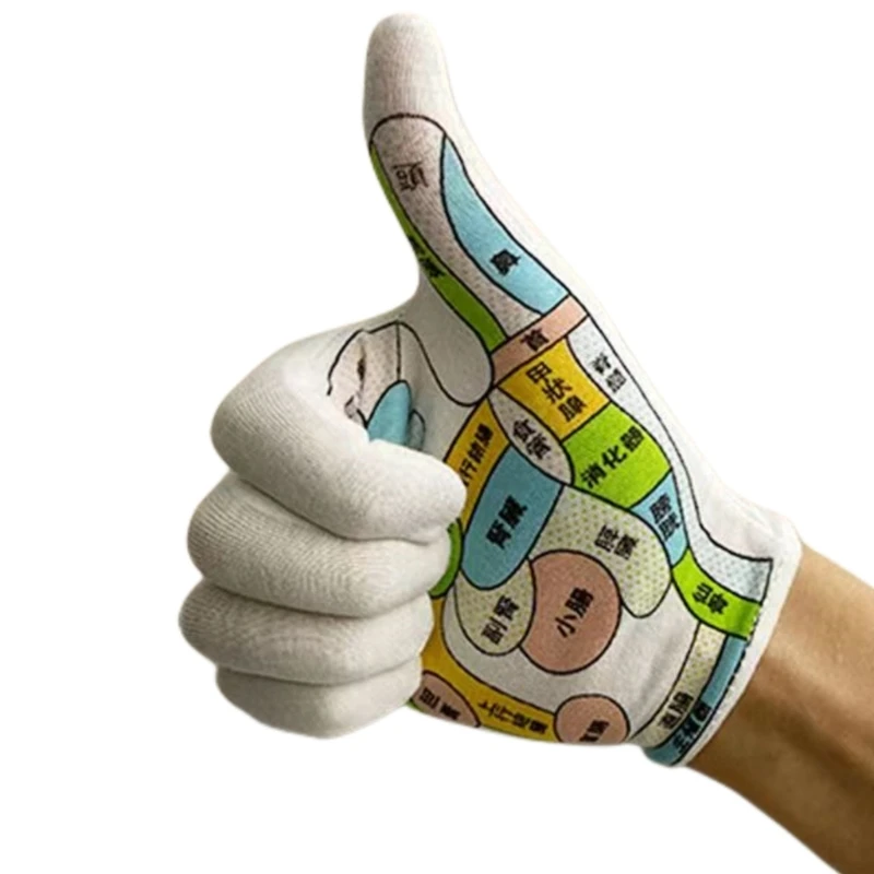 Guantes acupresión para reflexología manos guantes masaje domésticos reutilizables