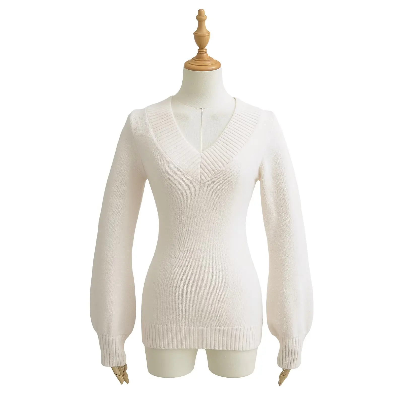 American Sle Sexy Godd Grote V-Ne Luie gebreide trui Pure Desire Taille-klinkende afslankende vleesbedekkende bot-blootgestelde...