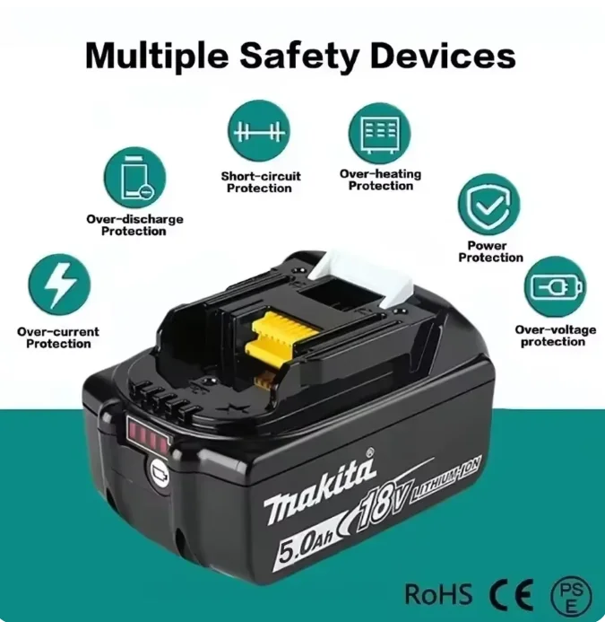 

100% original makita battery, 18v Tools Lithium Battery /5Ah for makita DTW700 DDF487 DTD173 DGA404 HR140D DJV182