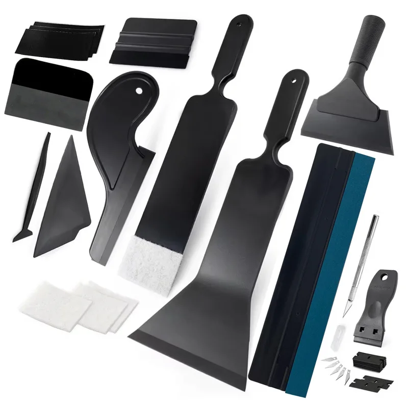 Window Tint Kit Vinyl Wrap Tool Car Windshield Back Window Tinting Tools with Bulldozer Squeegee Scrubber Paddle,Rubber Blade