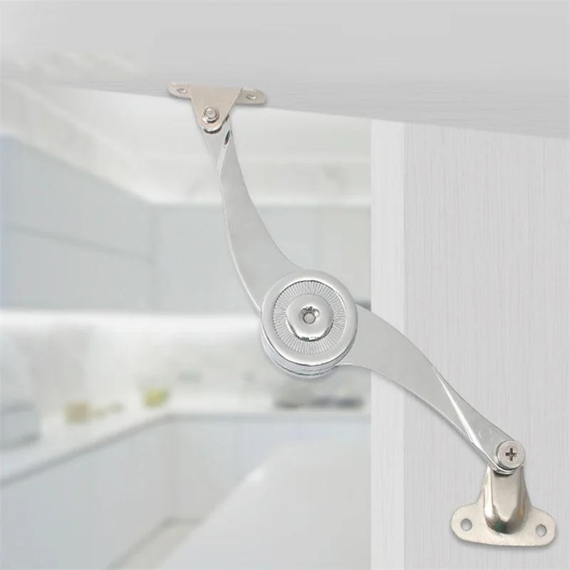 Hydraulic Randomly Stop Hinges Kitchen Cabinet Door Adjustable Polish Hinge Furniture Lift Up Flap Stay Support Hardware