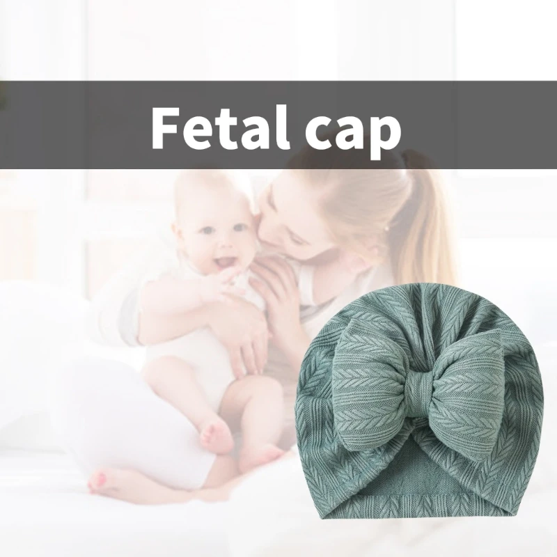 Soft & Breathable Newborns Fetal Caps Unisex Baby Warm Hat with Wheat Pattern