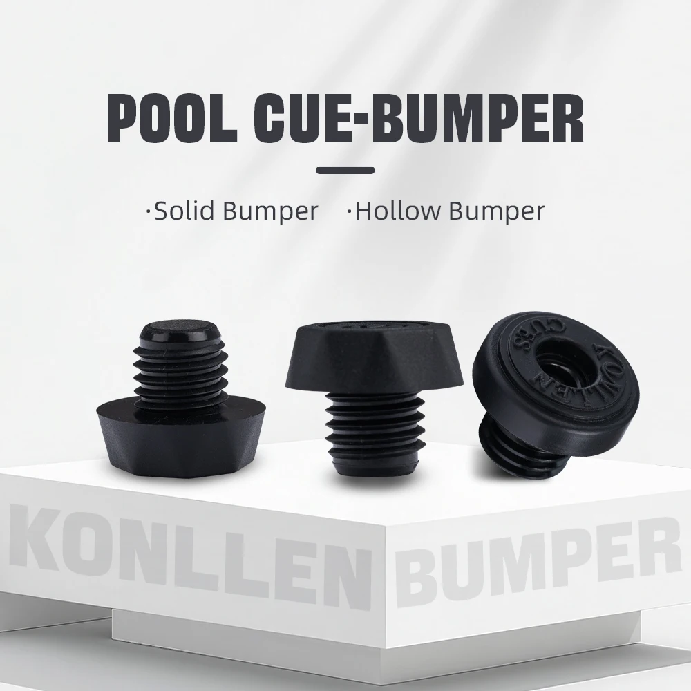 

KONLLEN-Billiards Bumper Protector, Pool Cue Fit Cue Extension, Perforated Leather Bumper, Solid Rubber Accessories
