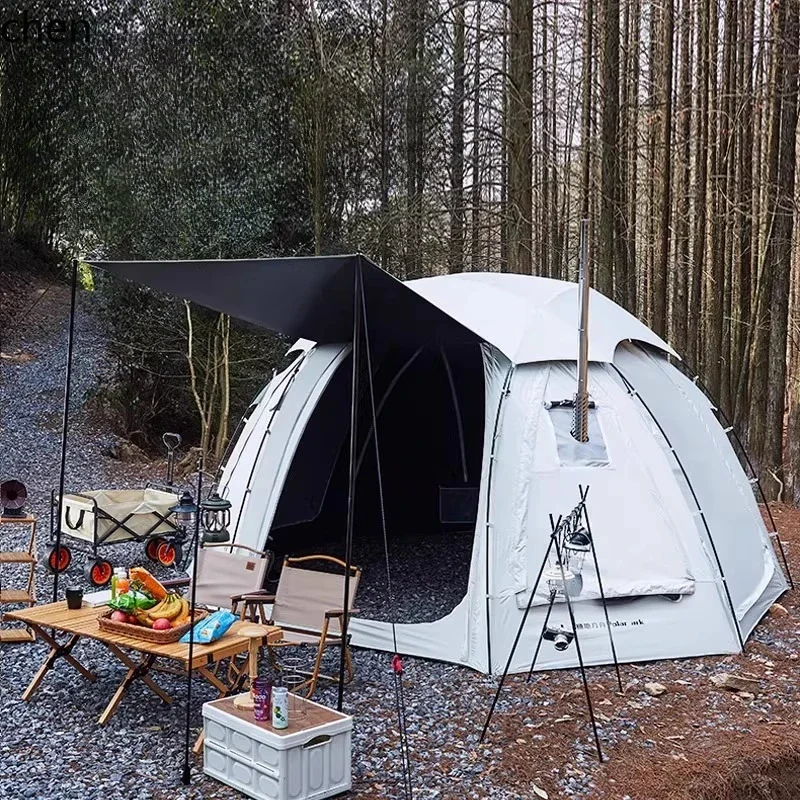 tent outdoor hemispherical rear connection vinyl outdoor shelter camping expansion rainstorm protection