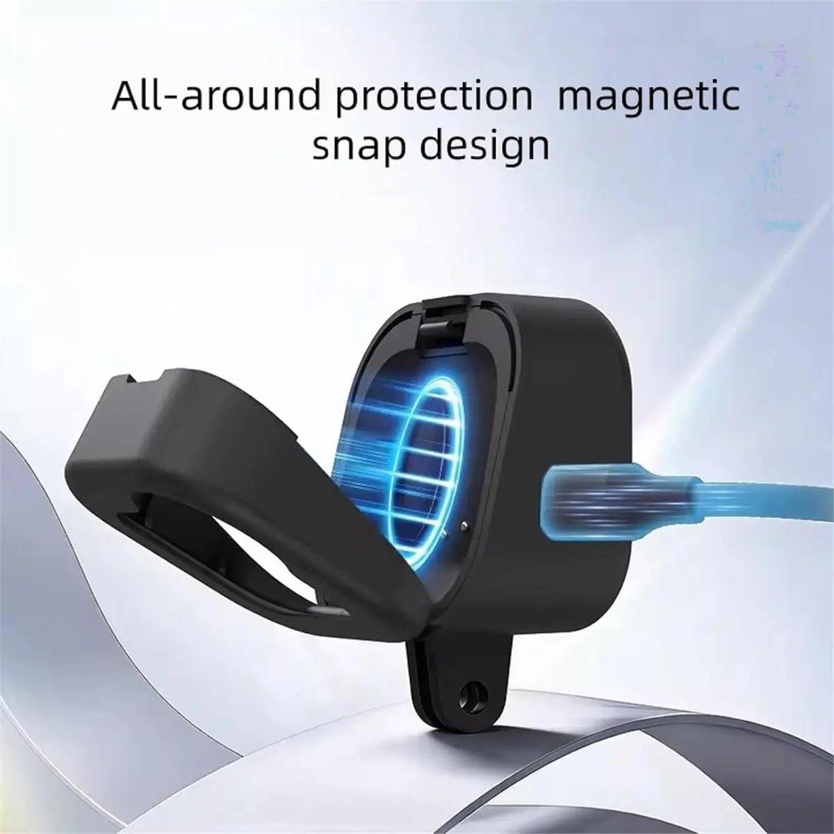 (A91P] Charging Case for Go Ultra Action Camera, 1000mAh Fast Camera Charger Magnetic Charging Storage Station Type-C