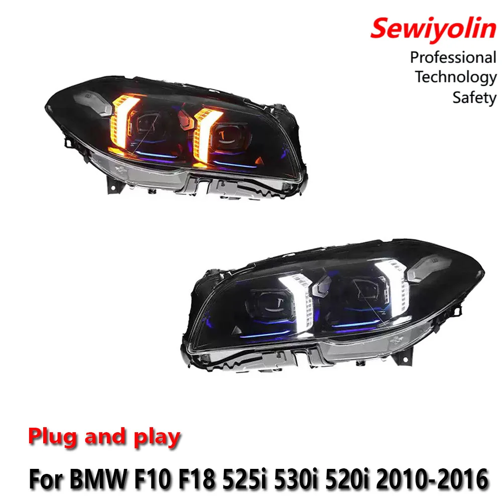 

Car LED Headlight Assemblies For BMW F10 F18 525i 530i 520i 2010-2016 Fog DRL Brake Turn Signal Lamp Plug And Play