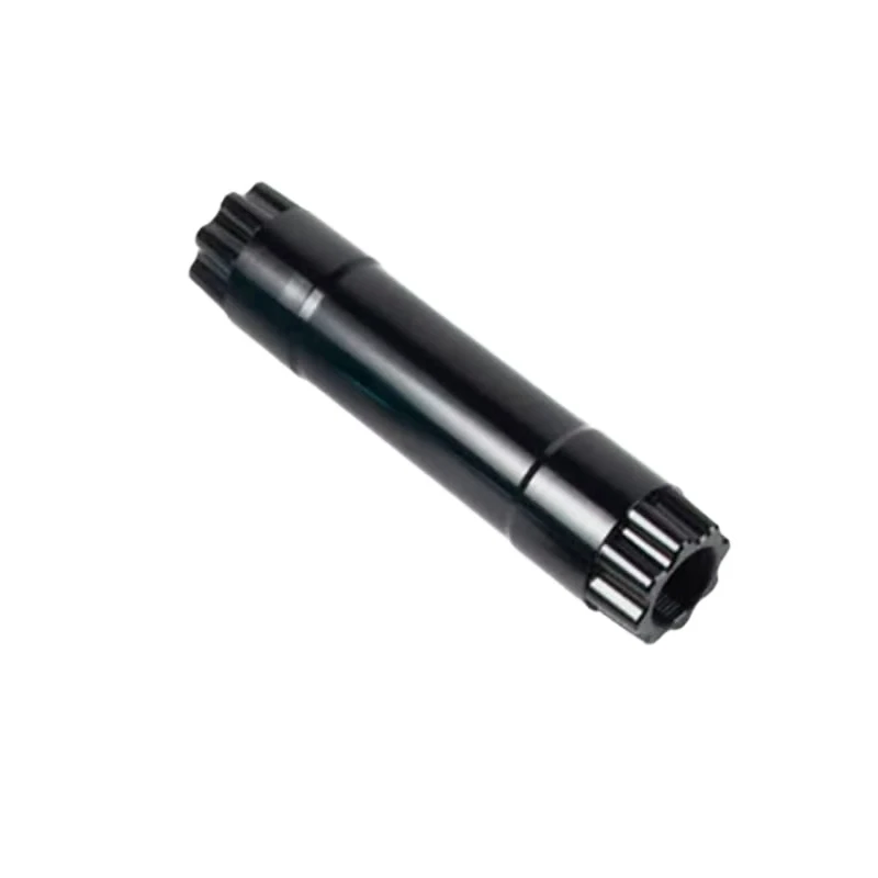 Custom CNC Machined High Precision Black Transmission Shaft Parts Multi-tooth Pattern Mechanical Shaft Parts