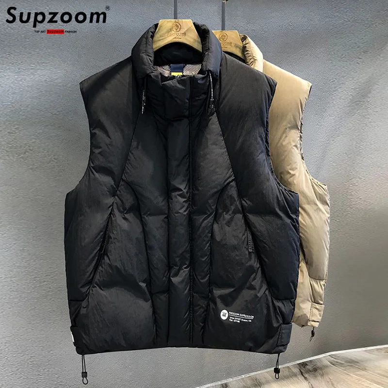 Supzoom 2025 قمة الموضة الجديدة وصول خطابات الوقوف طوق الخريف والشتاء للرجال والنساء الدافئة سميكة أسفل سترة