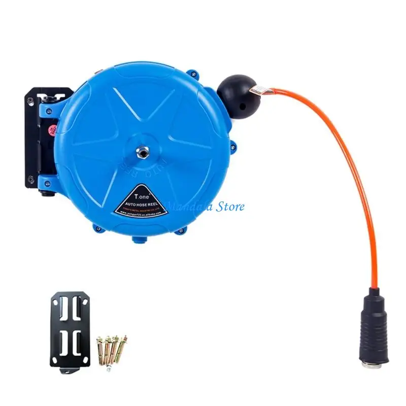 U2JC Space Saving Retractable Hoses Reel 180° for Efficient Storage and Use