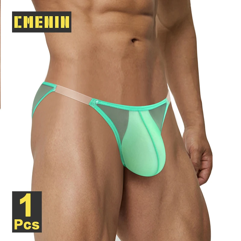 

CMENIN Men's Briefs Mens Underwear Sexy Transparent Mesh Men's Panties Ultra-thin Breathable Male Underpants Gays Bikini Briefs