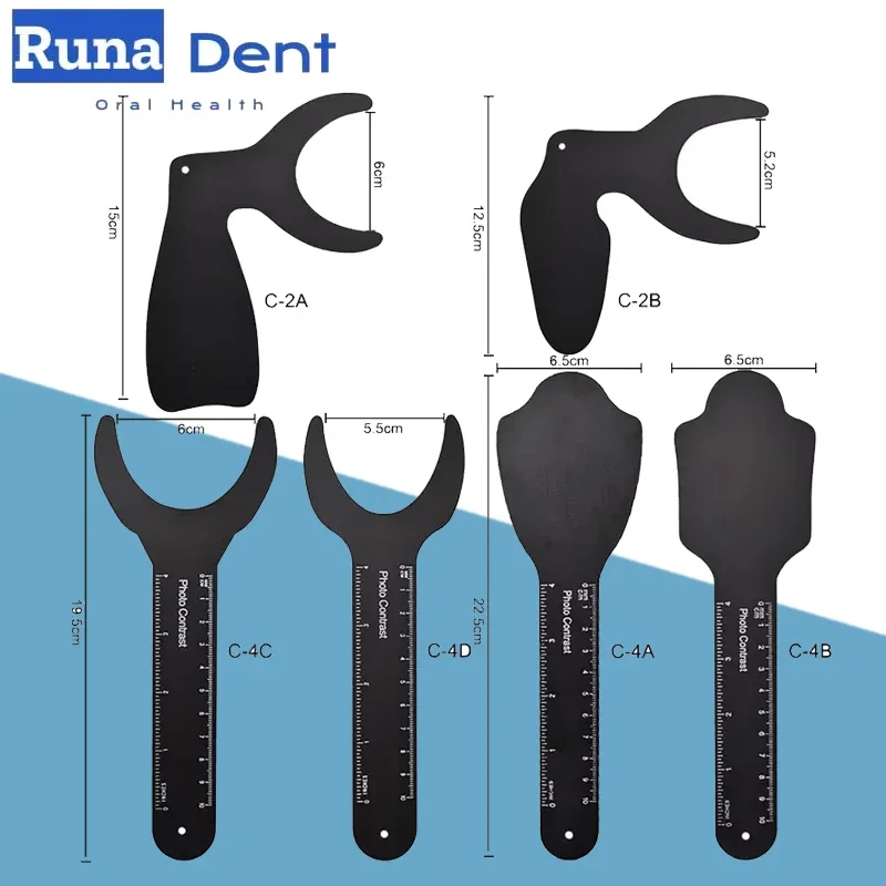 6Pcs Dental Photo Background Set Autoclavable with Scale Orthodontic Precision Photography Kit