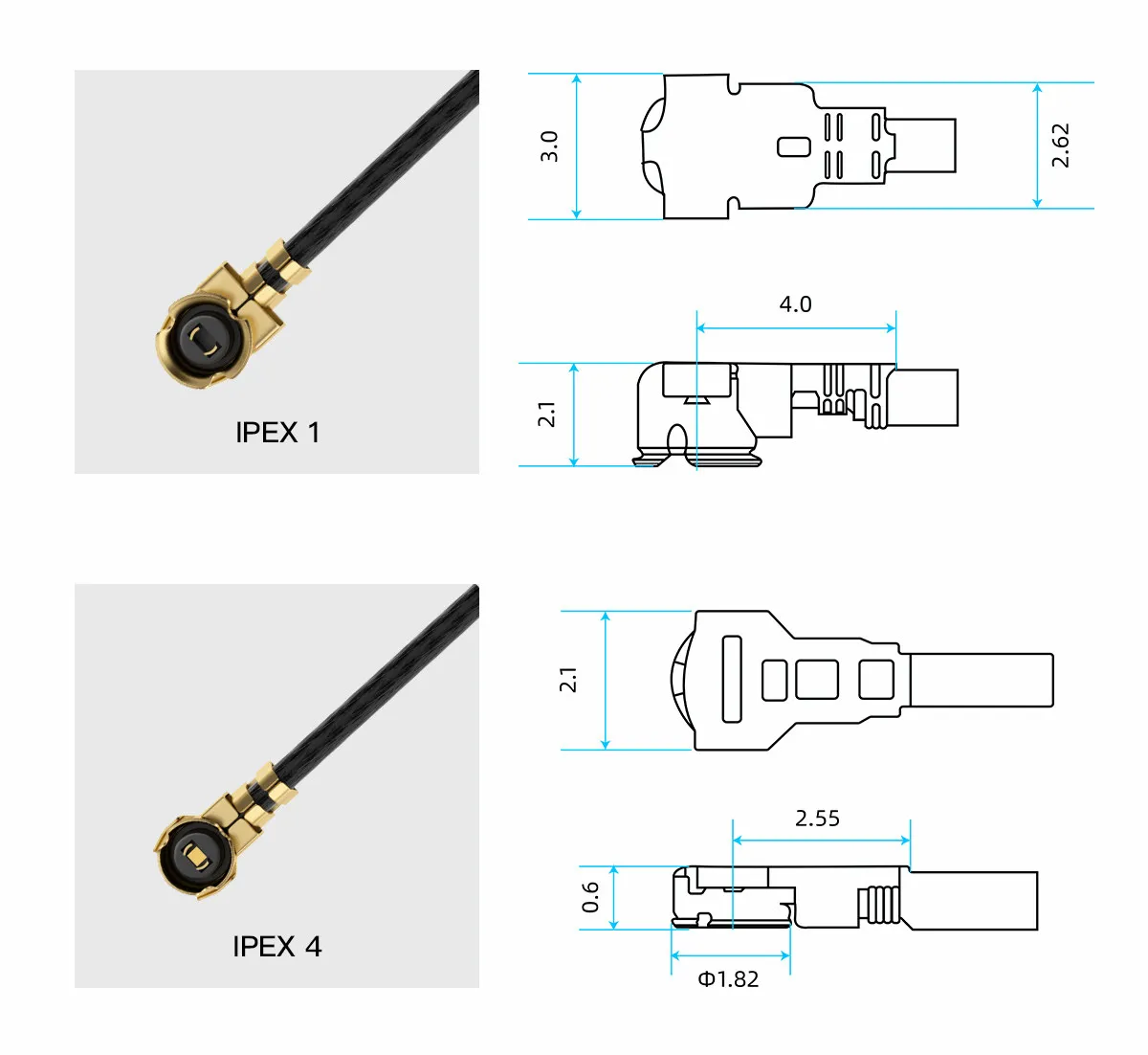 GEPRC IPEX1 2,4GHz Kurzantenne für FPV-Drohnenempfänger Nano RX Hocheffizientes Signal Stabil Mini-Format – Detail 7