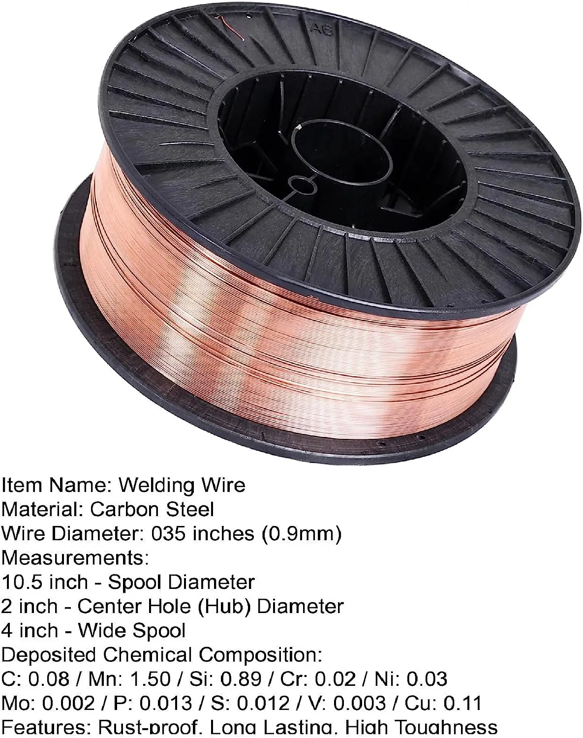 1 مللي متر الكربون الصلب الغاز محمية أسلاك اللحام أسلاك الفولاذ الطري كجم MIG أسلاك اللحام تدفق الأساسية 0.6/0.8/0.9/1.0 ER50-6