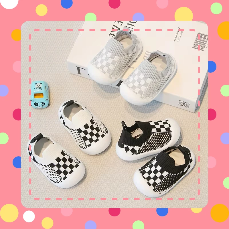 

Children's breathable indoor and outdoor shoes baby soft sole anti-collision toddler shoes fashionable mesh trendy shoes
