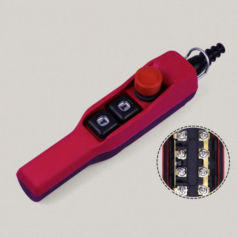 Dual‑Speed COB‑61S Hoist Control Pendant Switch, ABS Shell Self‑Reset Button for Crane Winch Speed Control