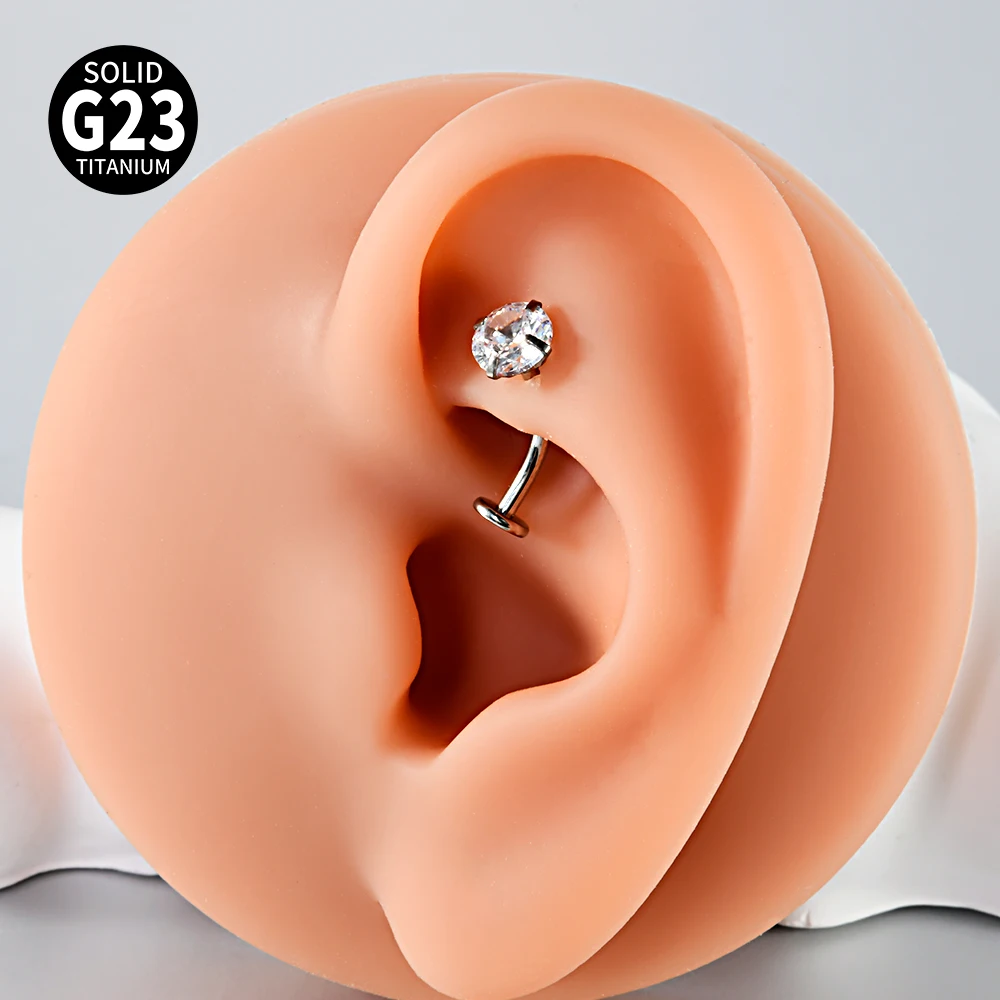F-136 Grad Titan Opal & Strass & Rund/Herz/Stern Zirkonia Fetter Bauchnabelring Innengewinde 14G Bauch Langhantel Nabel – Detail 6