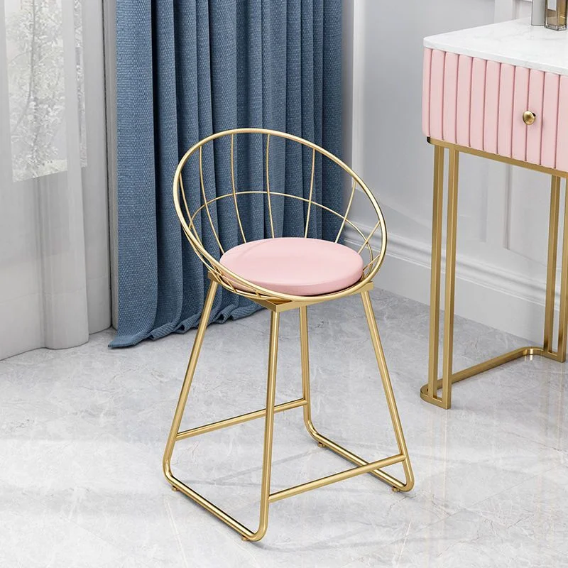 

Modern Simple Girl Bedroom Dressing Stool Butterfly Backrest Ins Nail Dressing Stool Light Luxury Vanity Chair Ottomans Muebles