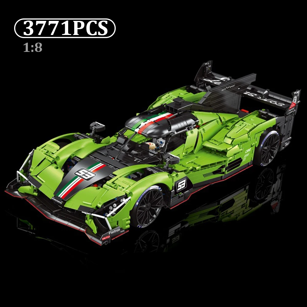 

Mechanical Technology Racing Prototype Building Blocks Model Educational Puzzle Assembly Car Toy for Adult Desktop Display Gift