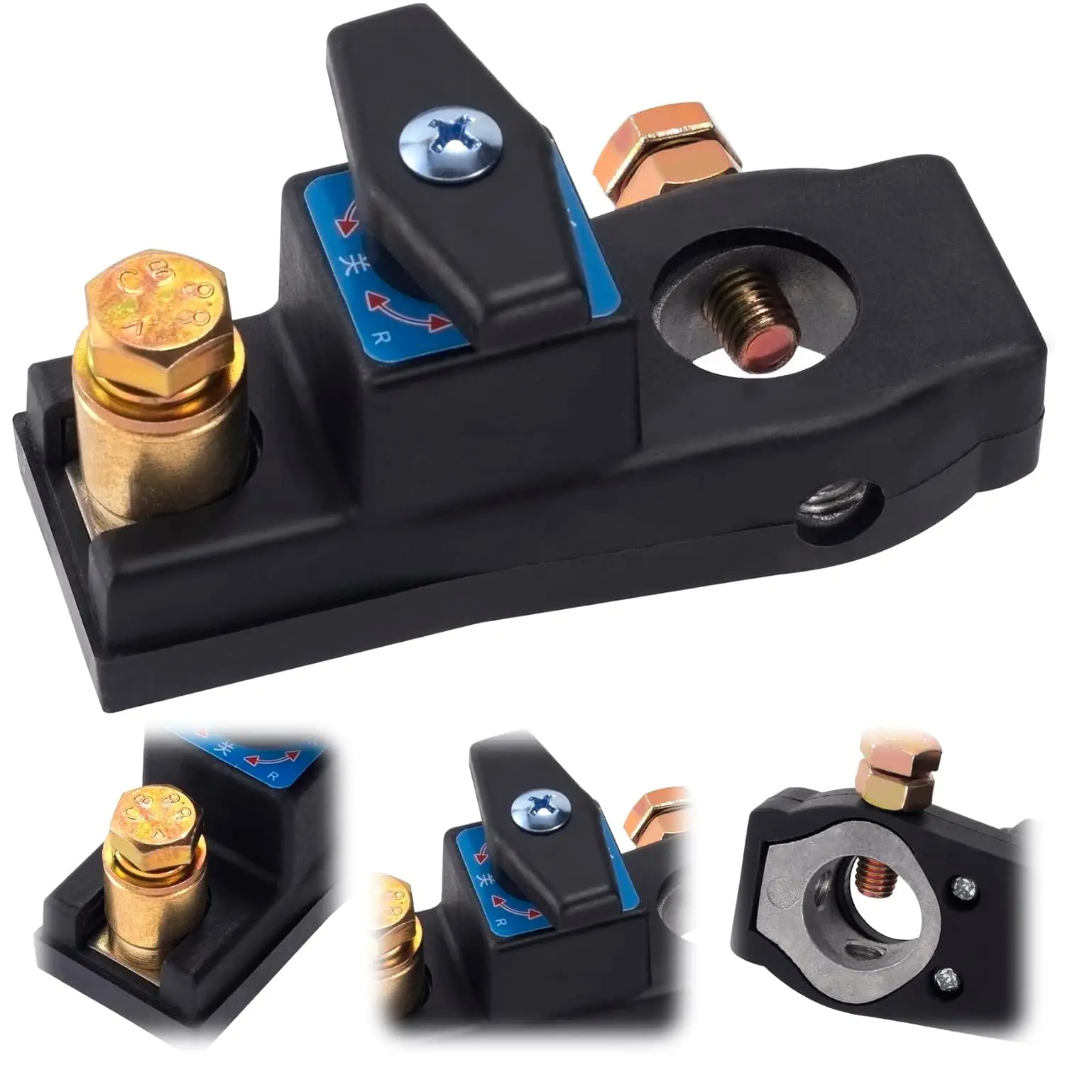 Batterie-Trennschalter 12V/24V Hochleistungs-Batterie-Abschaltschalter, Schnell-Trennschalter für Batterien Universalschalter