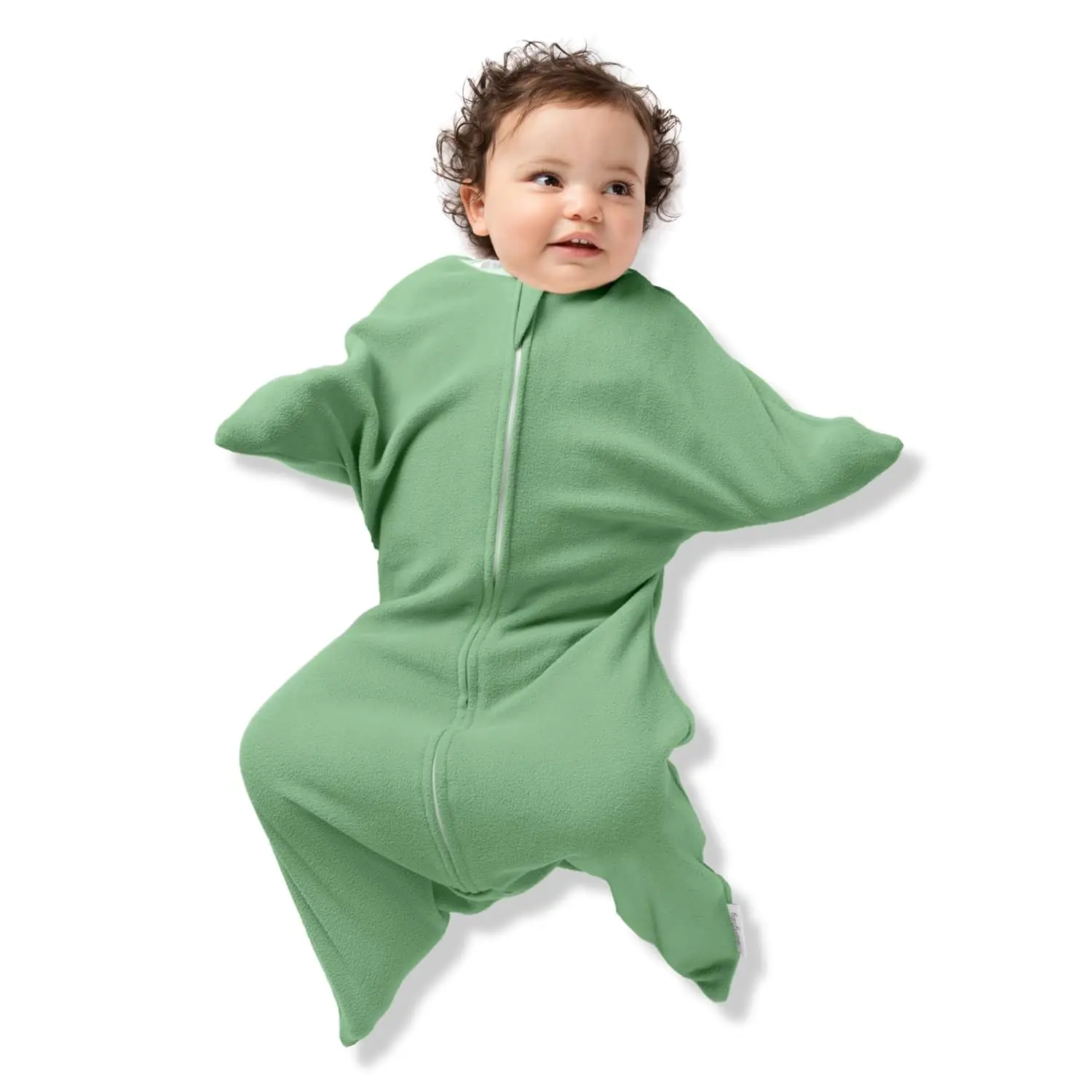 

Cozy Fleece Wearable Baby Blanket with Two-Way Zipper for Easy Diaper Changes, Medium Size 6-12 Months