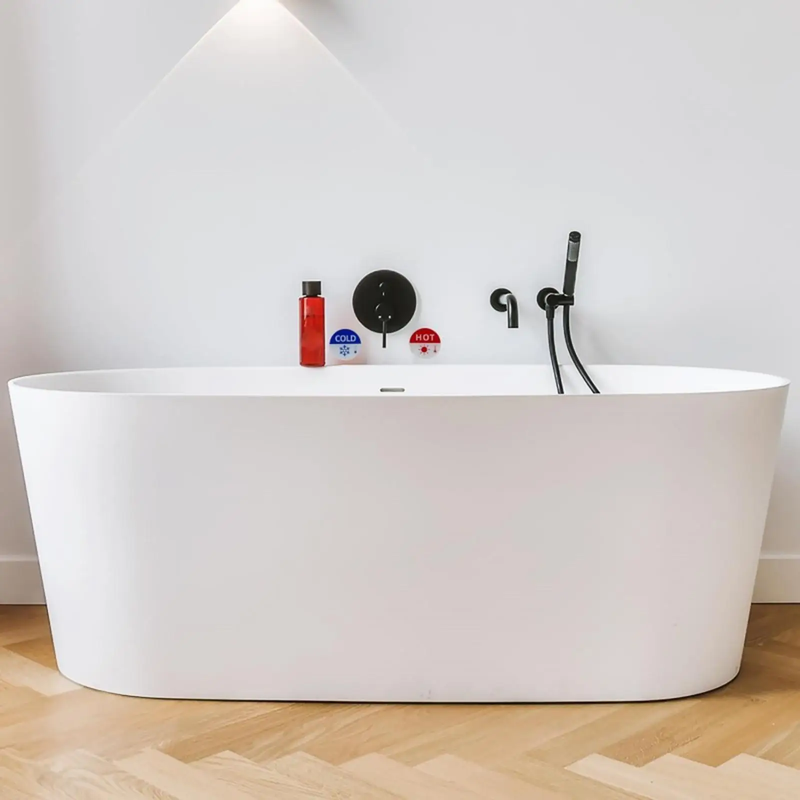 

Faucet Hot Cold Label Acrylic Water Outlet Sign Kitchen Bathroom Tap Accessory for Home and Office