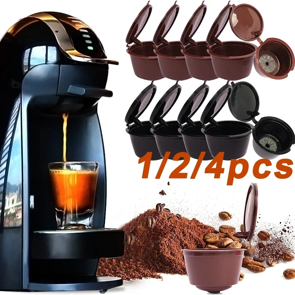 4/2/1pc kapsułki kawy do ponownego napełniania kubek z filtrem do Nescafe Dolce Gusto do wielokrotnego napełniania kosze z filtrem sitko kuchenne naczynia do kawy