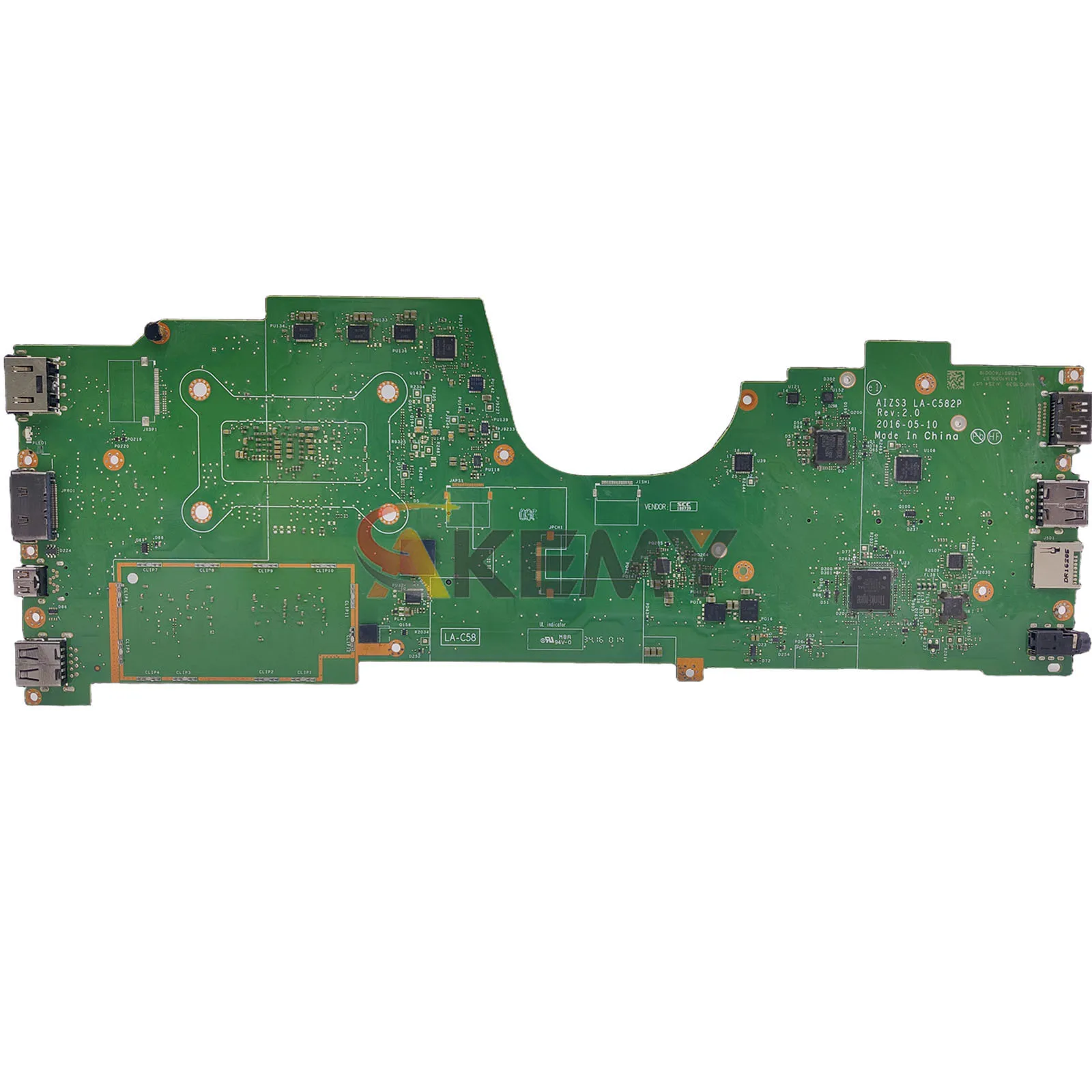 Scheda madre del computer portatile LA-C582P per Lenovo Yoga 260 con i5 i7 6a generazione 8 GB di RAM completamente testata al 100%