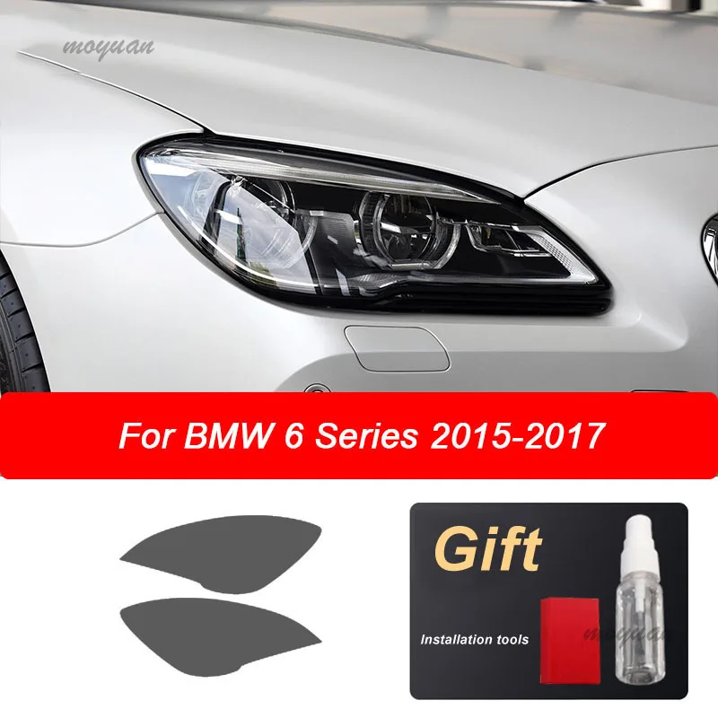 For BMW F30 F31 G20 F10 F11 G30 F40 F32 F22 F36 F07 F34 G32 G11 G15 Car Headlight Tint Smoked Black Protective Film TPU Stickers