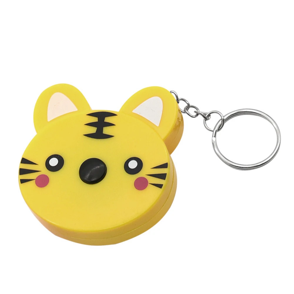 

4PCS Cartoon Animal Tape Measure with Key Ring Automatic Retractable for Accurate Measurements Mini and Portable Design